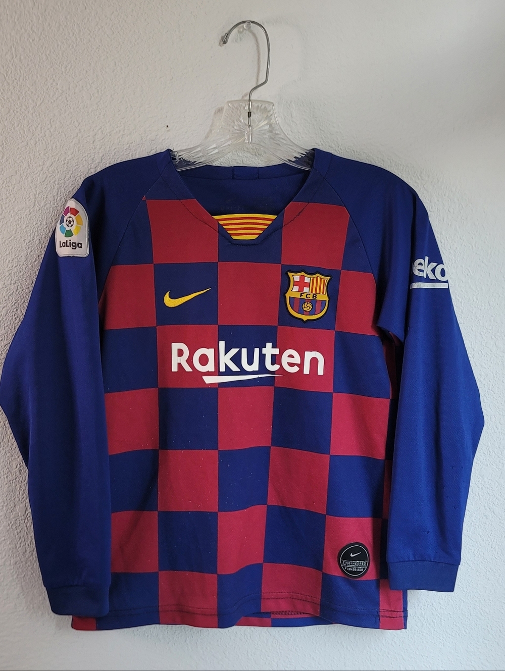 Barcelona FC Kids Long-Sleeve Home Jersey - Blue & Red
